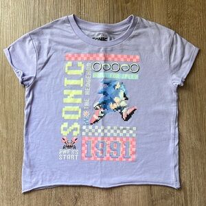 Sonic The Hedgehog Graphic T-shirt in Purple Size Small